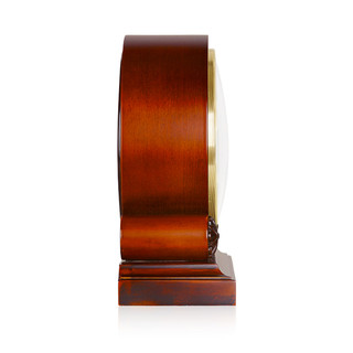 汉时（Hense） 创意实木台钟欧式客厅古典座钟复古时钟木质坐钟石英钟表HD02 棕色
