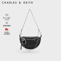 CHARLES & KEITH CHARLES&KEITH23;冬季新品CK2-80151325时尚链条单肩斜挎包腰包女 Noir黑色 S