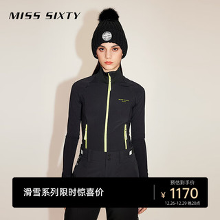 MISS SIXTY滑雪系列外套女质感显瘦撞色户外机能风 黑色 XS