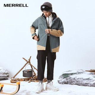 迈乐（Merrell）户外冲锋衣中性款可拆卸2件套三合一防风雨保暖徒步登山冲锋外套 MC3230016-GE25军绿 M