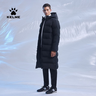 KELME 卡尔美 长款过膝棉服男足球冬训仿羽绒棉外套加厚体育生大衣