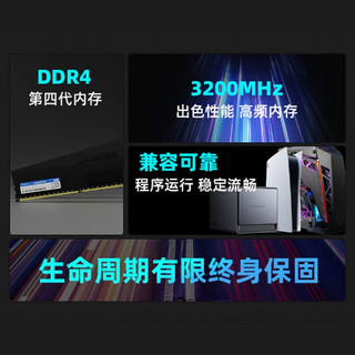 TOPMORE 达墨 台式内存条 DDR4 16GB 3200 台式机电脑内存 图形办公大型