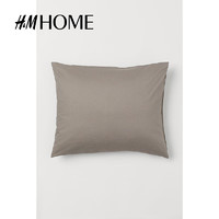 H&M HOME家居床上用品棉质柔软舒适枕套0824403 米灰色 50cmx80cm