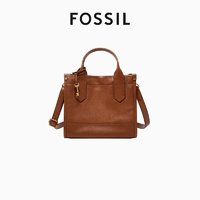 FOSSIL 化石托特包女真皮时尚通勤包质感手提单肩斜挎大容量女包包