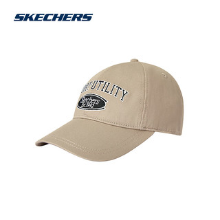 斯凯奇（Skechers）时尚帽子运动帽L124U035 米棕色/01GA 均码