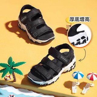 SKECHERS 斯凯奇 露趾凉鞋夏季女童增高透气轻便耐磨防滑舒适休闲鞋998213L