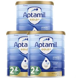 Aptamil 爱他美 新西兰Aptamil爱他美较大婴幼儿奶粉2段6-12个月900g*3罐