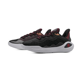 安德玛（UNDERARMOUR）秋冬库里CURRY 11 DC男女运动篮球鞋3026616 黑色001 45.5