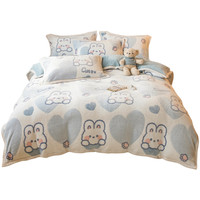 KissDear 卡丝迪尔 加厚牛奶加绒被套单件冬天珊瑚绒儿童单人被罩150x200被单褥子套