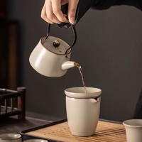 匠序 茶具套装轻奢高档家用新汝窑陶瓷盖碗喝茶茶壶茶盘茶杯功夫泡茶具