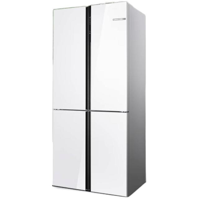 皮薄馅大、88VIP：博世 BOSCH 小白鲸 K1C82EA20C 超薄嵌入玻璃十字四门冰箱 497L