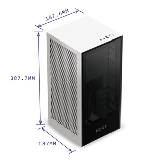 NZXT 恩杰 H1/miniITX机箱内含140水冷650W金牌电源PCIE转接卡支持显卡垂直安装 H1-Mini内含140mm水冷+电源650W白色