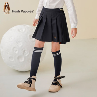 暇步士（Hush Puppies）童装儿童女大童半裙半身裙时尚简约 藏蓝 155cm(偏大半码)