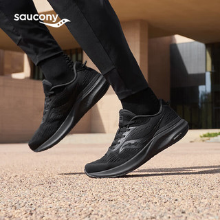 索康尼（SAUCONY）男鞋女鞋 泡芙款运动鞋轻便时尚耐磨减震跑步鞋 泡芙/黑色 42 码