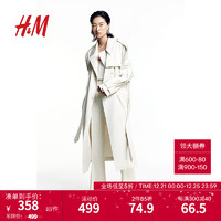 H&M女装长风衣1206714 奶油色 155/76A