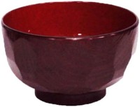 三義漆器(Sanyoshi) 汤碗 龟甲 溜 红