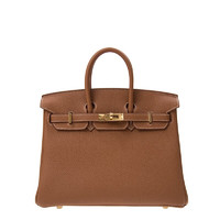 HERMÈS 爱马仕 HERMES）爱马仕 birkin 系列 25尺寸 TOGO皮 birkin25 金棕色金扣