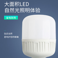 罗翔 led灯泡家用E27螺口节能灯白光超亮室内护眼无频闪大功率照明球泡