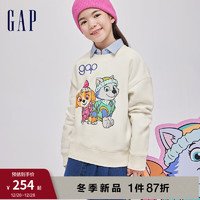 Gap【汪汪队联名】女童冬季2023运动卫衣847117抓绒保暖上衣 米白色 150cm(L)亚洲尺码