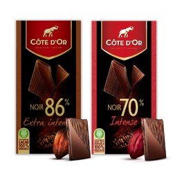 COTE D'OR 克特多金象 86%/70%黑巧克力 100g*4块