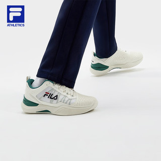 斐乐（FILA）FILA斐乐男女鞋SPEED SERVE速力网球鞋耐磨运动鞋 雪白/绿砂金石-SW 39