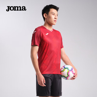 JOMA疾影系列足球服成人足球球衣可运动套装男印字足球训练服队服 红色 S