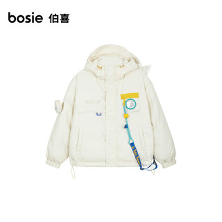 bosie【小王子】冬季羽绒服男宇航仓装饰羽绒服 米白色 170/88A