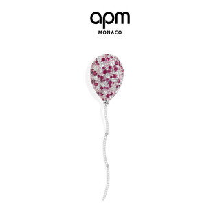 APM Monaco紫红色气球垂坠耳环耳饰气质时尚饰品个性首饰 元旦新年