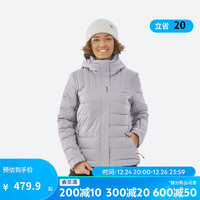 迪卡侬（DECATHLON）滑雪服女款户外短款滑雪服长款防寒服防水保暖OVW3 短款灰色 XS