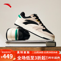 安踏（ANTA）街顽丨板鞋男女款潮流革面百搭运动休闲鞋子 【男款】泥沙灰/基础黑/椒青绿-3 41码