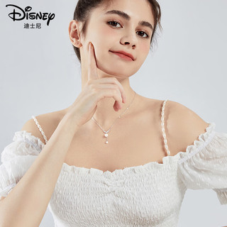 迪士尼（Disney）项链女孩时尚饰品925银美人鱼尾珍珠吊坠锁骨链520