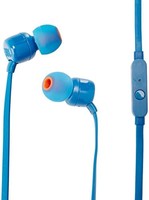 JBL 杰宝 T110 有线通用入耳式耳机,带遥控器和麦克风 - 蓝色