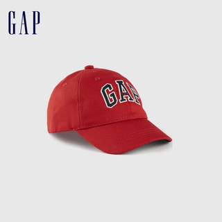 Gap男幼童秋季2023LOGO洋气棒球帽鸭舌帽824595儿童装休闲帽 红色 6-14岁(M/L)