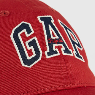 Gap男幼童秋季2023LOGO洋气棒球帽鸭舌帽824595儿童装休闲帽 红色 6-14岁(M/L)