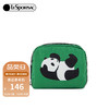 Lesportsac乐播诗23包包女包Panda熊猫可爱便捷手拿化妆包收纳包绿色  绿色翻滚熊猫