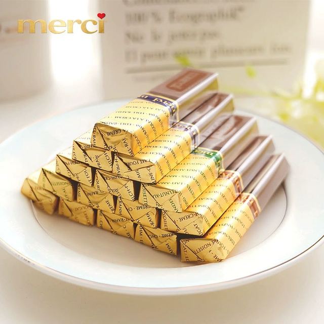 Merci 蜜思 德国merci/蜜思口红型牛奶巧克力礼盒巧克力零食250g 官方旗舰店