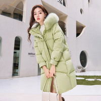 X.YING 香影 xiangying）绿色大毛领羽绒服女 绿色 M预售12月28日