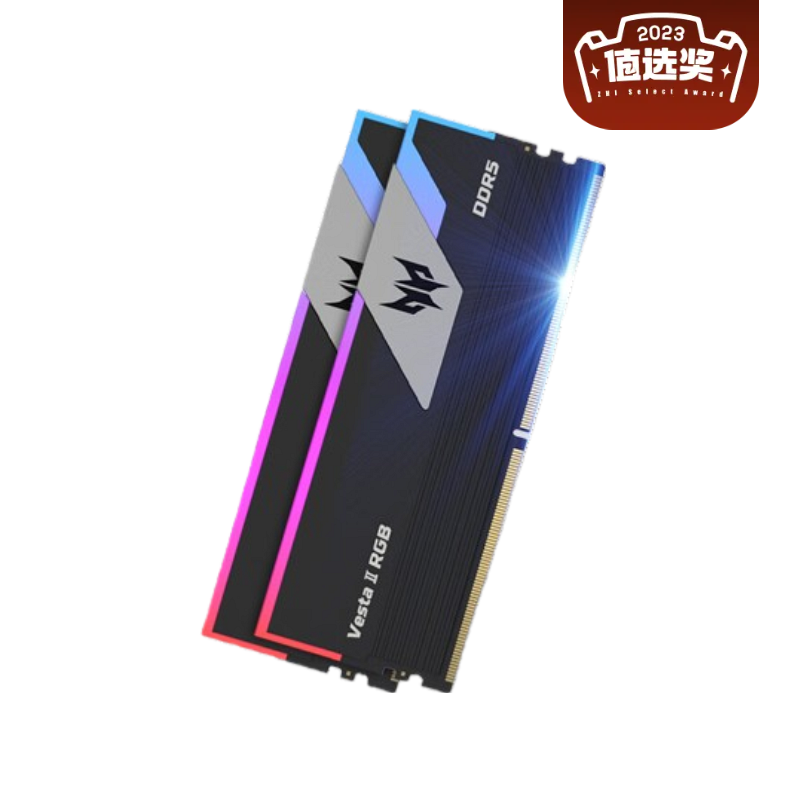 PREDATOR 宏碁掠夺者 Vesta II 炫光星舰 DDR5 6000MHz RGB 台式机内存 灯条 黑色 32GB 16GBx2