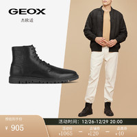 GEOX 杰欧适 男鞋2023秋季简约时尚休闲舒适马丁靴U36DGD 黑色C9999 39