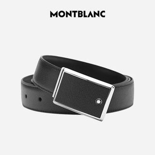 移动端、京东百亿补贴：MONTBLANC 万宝龙 男士皮革板扣皮带 114421