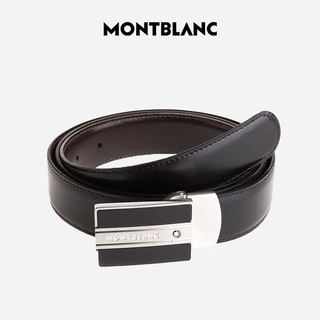 移动端、京东百亿补贴：MONTBLANC 万宝龙 经典当代系列 男士牛皮板扣腰带 38156 黑色 120