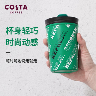 COSTA 塑料杯咖啡杯便携高颜值女生随行杯办公室防摔水杯  350ml 新鲜主义-字母印花咖啡杯