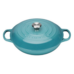 LE CREUSET 酷彩 铸铁珐琅汤锅 海鲜锅 30cm 加勒比蓝