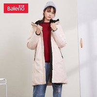 Baleno 班尼路 秋冬羽绒服女时尚中长款简约修身外套个性不 1R2 XL