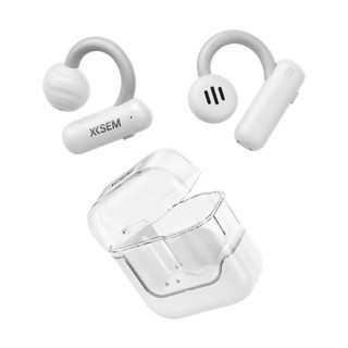 西圣Fit蓝牙耳机开放式挂耳式柔软舒适户外运动音乐蓝牙耳机 白色