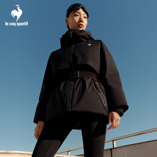 乐卡克（Le coq sportif）法国公鸡女2023骑行系列秋冬运动羽绒服羽绒外套CE-5881234 黑色/BLK 2XL