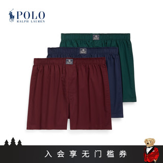 Polo Ralph Lauren 拉夫劳伦男配 23年秋三条装棉质平角内裤RL52645 999-多色 M