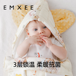 EMXEE 嫚熙 婴儿睡袋四季宝宝一体式睡袋防惊跳造型儿童防踢被