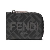 FENDI 芬迪 男士涂层面料配皮卡包卡夹零钱包 7M0341 AJJ8