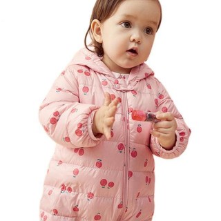 巴拉巴拉 轻羽系列 ZA0E204203031-0366 儿童连体羽绒服 婴儿轻粉 90cm